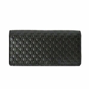 Gucci Shima Crocodile GG Leather Wallet Black